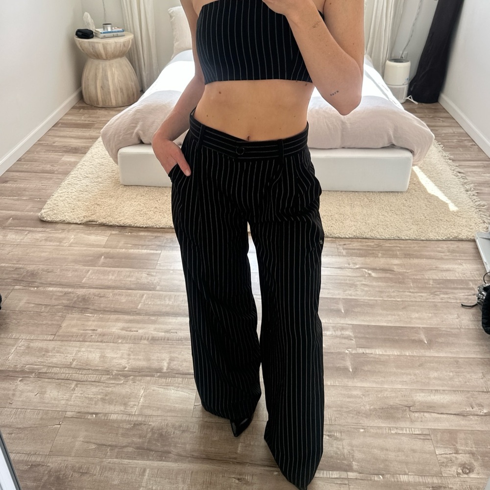 JGR+STN two piece pinstripe set